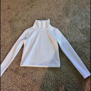 White Aritzia ribbed sweater